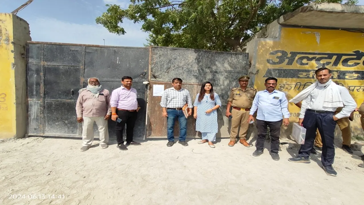 उप्र प्रदूषण नियंत्रण बोर्ड के आदेश पर भारत कंस्ट्रक्शन कंक्रीट प्लांट सील 